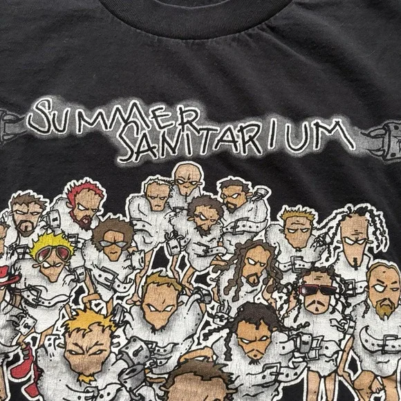 Vintage Metallica Summer Sanitarium 2000 Tour Shirt L Korn System of a Down Y2K - Picture 3 of 8